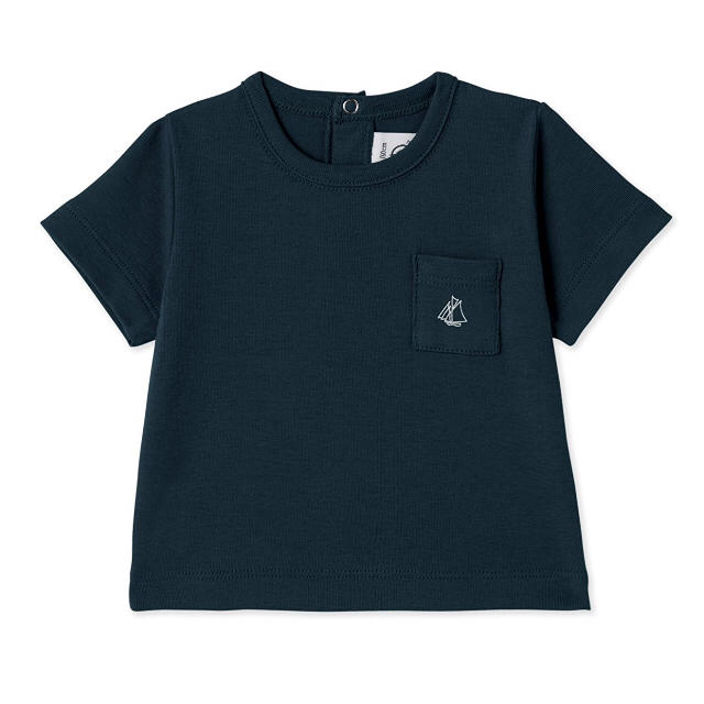 PETIT BATEAU(プチバトー)のプチバトー 新品 24m Tシャツ ネイビー  キッズ/ベビー/マタニティのベビー服(~85cm)(Ｔシャツ)の商品写真