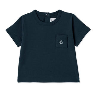 プチバトー(PETIT BATEAU)のプチバトー 新品 24m Tシャツ ネイビー (Ｔシャツ)
