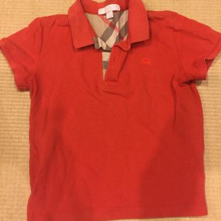 バーバリー(BURBERRY)のキッズ バーバリー オレンジポロシャツ 116(Tシャツ/カットソー)