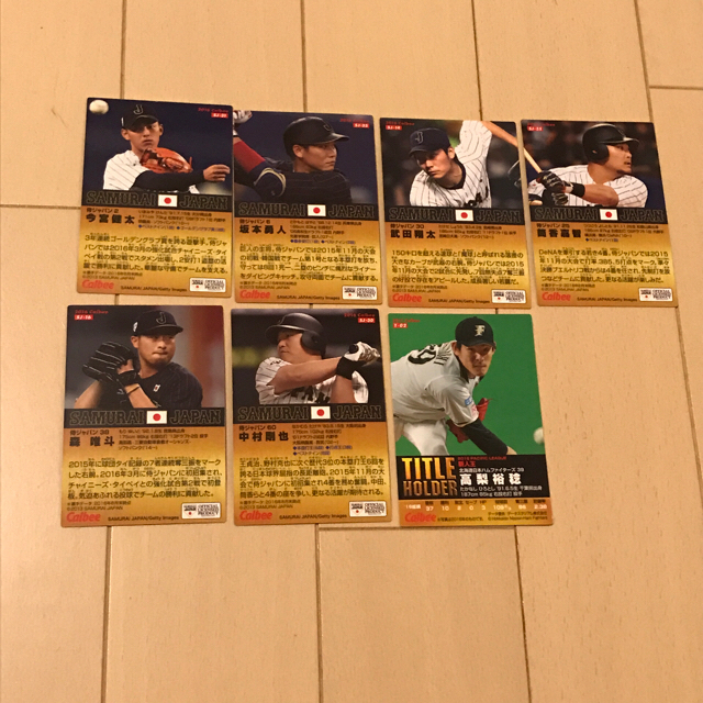 カルビー(カルビー)のカルビー プロ野球チップス WBC侍ジャパン 18枚+1枚 エンタメ/ホビーのタレントグッズ(スポーツ選手)の商品写真