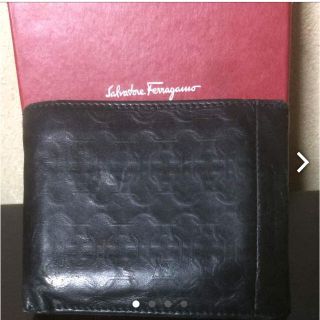 サルヴァトーレフェラガモ(Salvatore Ferragamo)のフェラガモ 二つ折り 財布 黒(折り財布)