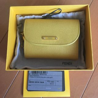 フェンディ(FENDI)の金運UP!正規FENDIイエローミニ財布コインケース カードケース(財布)