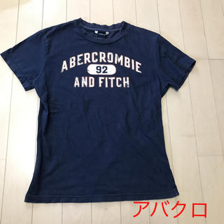 アバクロンビーアンドフィッチ(Abercrombie&Fitch)のアバクロ ロゴTシャツ S〜M ネイビー(Tシャツ(半袖/袖なし))
