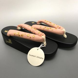 新品未使用品  50%off ❗️ツモリチサト  浴衣下駄  薄ピンク(下駄/草履)