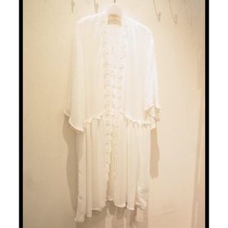 スナイデル(SNIDEL)のsnidel シフォンギャザーガウン 美品(カーディガン)