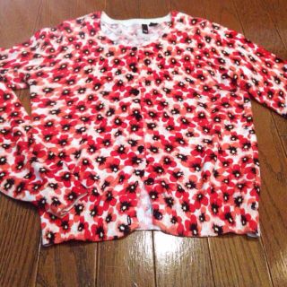 エイチアンドエム(H&M)のH&M 花柄 カーディガン サイズ36(カーディガン)