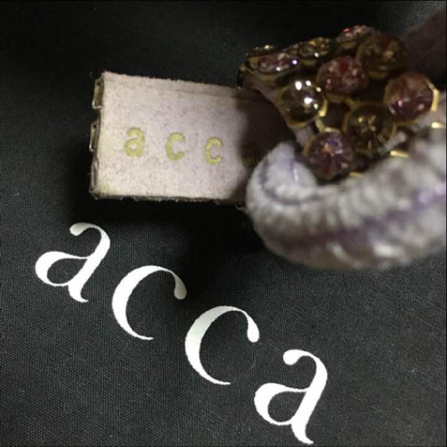 acca(アッカ)のacca♡バブルシリーズ♡リボンゴム♡パープル×グレー レディースのヘアアクセサリー(ヘアゴム/シュシュ)の商品写真