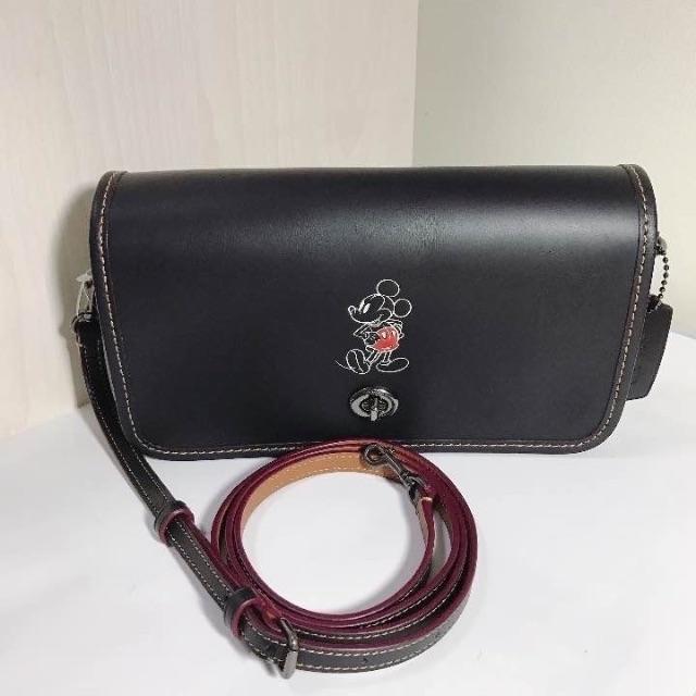 SALE！新品！ミッキー✖️COACH ディーグラブタン レザーバッグ