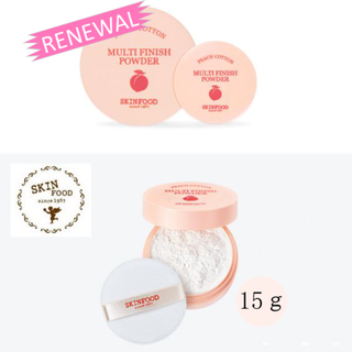 スキンフード(SKIN FOOD)の✧ 新品 ✧ マルチフィニッシュパウダー 大✧スキンフード ピーチ コットン(フェイスパウダー)