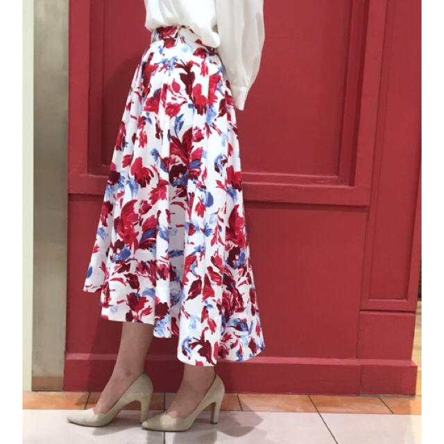 FRAY I.D(フレイアイディー)のフラワーアシメフレアスカート♡ レディースのスカート(ロングスカート)の商品写真