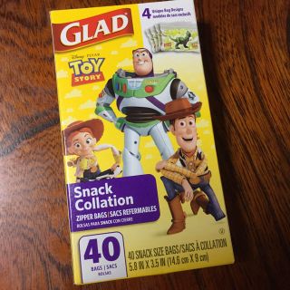 ディズニー(Disney)のGLAD トイストーリー ジッパーバッグ (収納/キッチン雑貨)