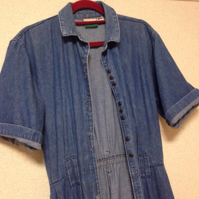 古着屋購入♡デニムロングシャツ レディースのジャケット/アウター(ロングコート)の商品写真