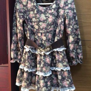 アンクルージュ(Ank Rouge)のAnk 花柄ワンピース♡４月中のみ出品(ミニワンピース)