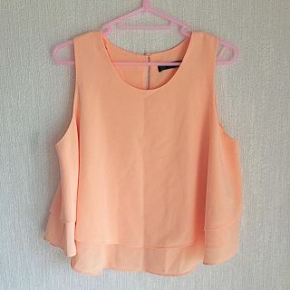 ザラ(ZARA)の♡ZARA オレンジ 裾フリルトップス♡(シャツ/ブラウス(半袖/袖なし))