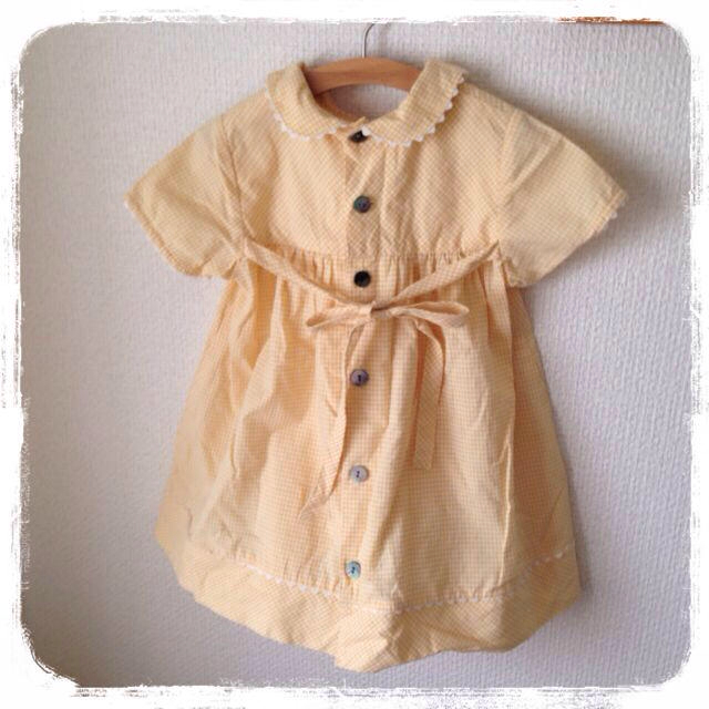 ギンガムチェック♡ワンピ90 キッズ/ベビー/マタニティのキッズ服女の子用(90cm~)(その他)の商品写真