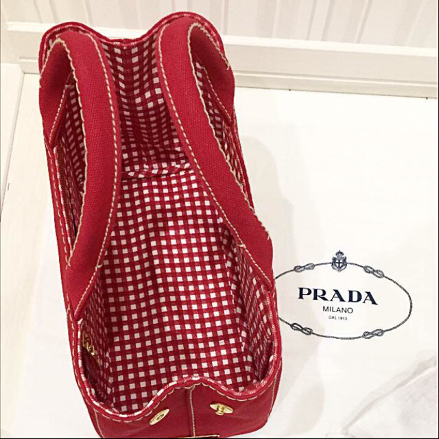 PRADA カナパトート ROSSO S 赤 プラダ | riomix.com.br