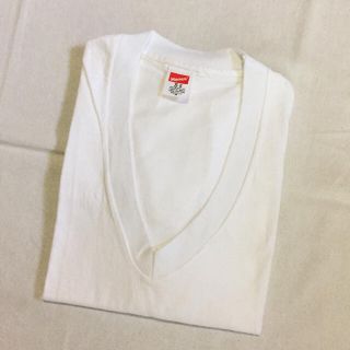 ヘインズ(Hanes)の80s 90s Hanes USA製 Vネック Sサイズ デッドストック 無地T(Tシャツ/カットソー(半袖/袖なし))