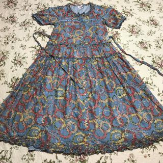 ピンクハウス(PINK HOUSE)のピンハウスお花リースワンピース👗アンダーワンピース付き👗💐🎀新品❣️(ロングワンピース/マキシワンピース)