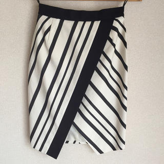 エイチアンドエム(H&M)の美品♡H&M ストライプスカート(ひざ丈スカート)