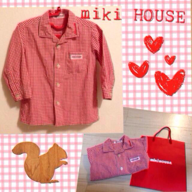 mikihouse(ミキハウス)のミキハウス ギンガムチェックシャツ＊ キッズ/ベビー/マタニティのキッズ服男の子用(90cm~)(その他)の商品写真