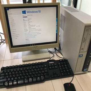 エヌイーシー(NEC)の中古パソコンNEC PC-MJ32LL本体+17型モニターセットWIN10PRO(デスクトップ型PC)