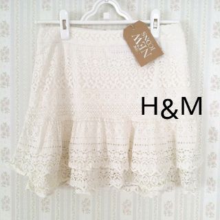 エイチアンドエム(H&M)の新品H&Mレーススカート(ミニスカート)