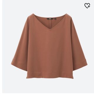 ユニクロ(UNIQLO)のユニクロ＊ドレープブラウス(七分袖)(シャツ/ブラウス(長袖/七分))