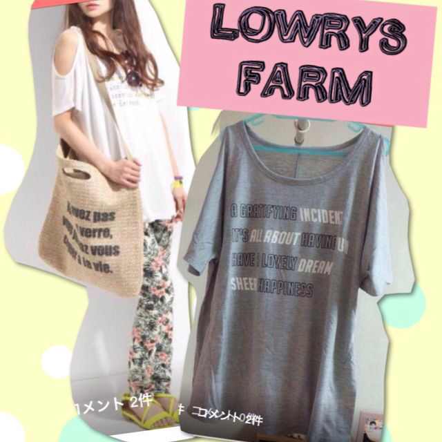 LOWRYS FARM(ローリーズファーム)のLOWRYS♡肩出しTシャツ レディースのトップス(Tシャツ(半袖/袖なし))の商品写真