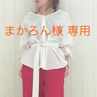 ダブルクローゼット(w closet)のw closet 6分袖Vネック ベルト付ブラウス(シャツ/ブラウス(長袖/七分))