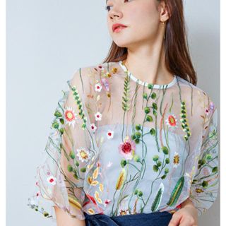 アメリヴィンテージ(Ameri VINTAGE)のameri AMERIA SEE THROUGH TOP(シャツ/ブラウス(半袖/袖なし))