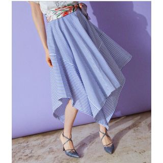 アメリヴィンテージ(Ameri VINTAGE)の専用‼︎AMERI  STRIPE HEM SKIRT(ひざ丈スカート)