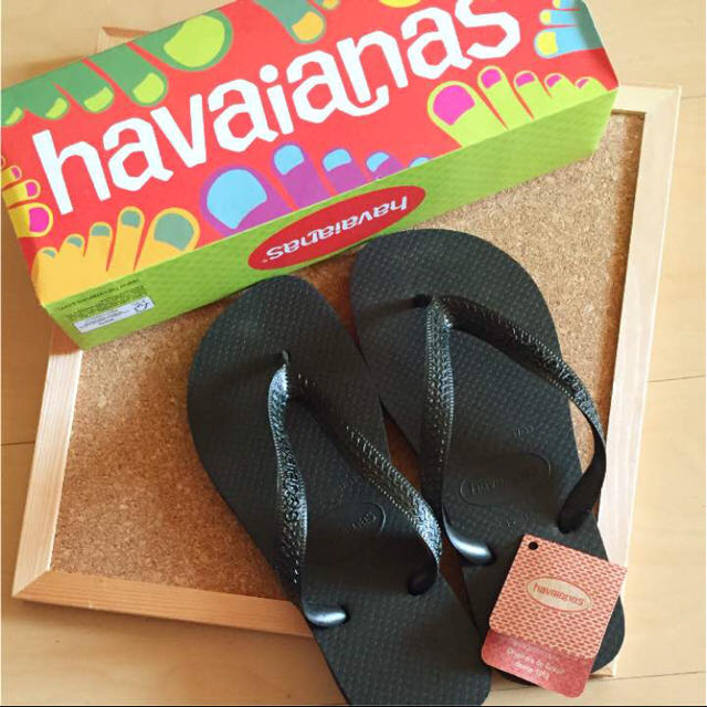 havaianas(ハワイアナス)の未使用 havaianas ビーチサンダル ブラック レディースの靴/シューズ(ビーチサンダル)の商品写真