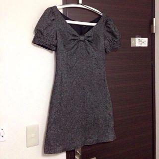 ザラ(ZARA)のZARA Basic リボンワンピース(ミニワンピース)