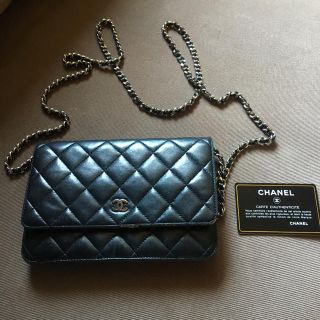 シャネル(CHANEL)のシャネル♡ラムスキン チェーンウォレット(ウォレットチェーン)