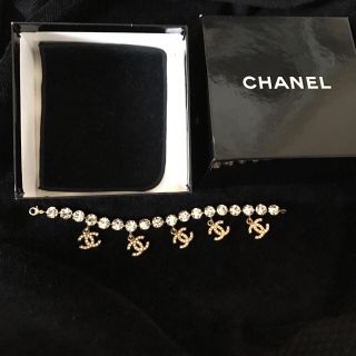 シャネル(CHANEL)のシャネルブレスレットゴールド ラインストーンココマーク沢山 ネックレスオマケ(ブレスレット/バングル)