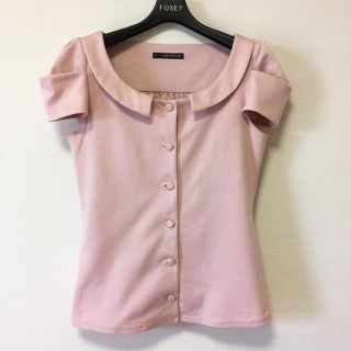 フォクシー(FOXEY)の最終お値下げ再出品♡フォクシー ホリーブラウス ピンク38 ルネ、ハロッズ(シャツ/ブラウス(半袖/袖なし))