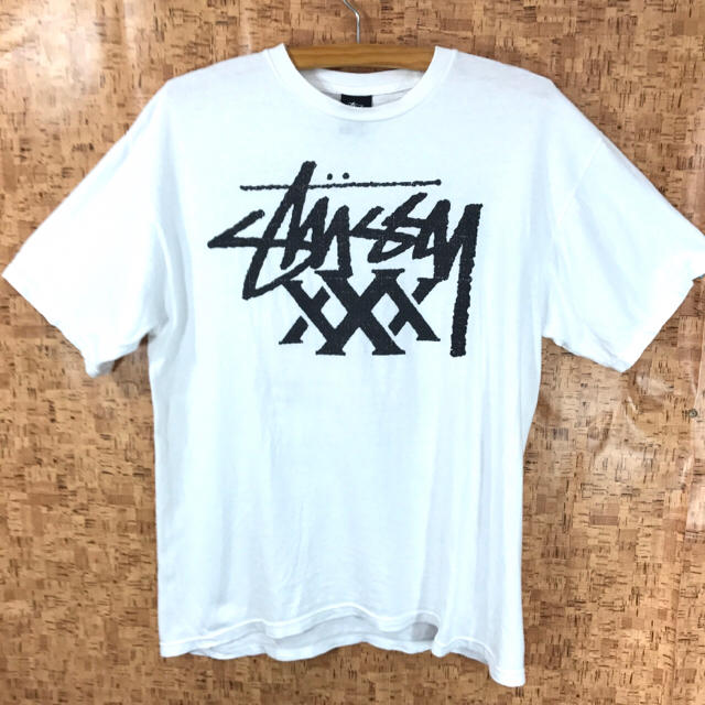 STUSSY(ステューシー)のSTUSSY  ビッグロゴT バックプリント 白 M XL相当 シャネル メンズのトップス(Tシャツ/カットソー(半袖/袖なし))の商品写真