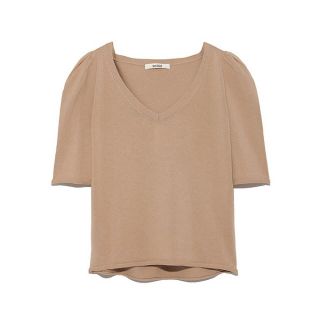 スナイデル(SNIDEL)のsnidel (スナイデル)  パフスリーブVネックニットプルオーバー(Tシャツ(半袖/袖なし))