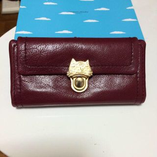 ツモリチサト(TSUMORI CHISATO)のカリヤネコ長財布  ワインレッド(財布)