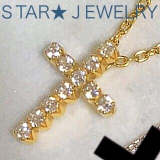 スタージュエリー(STAR JEWELRY)の専用出品です☆*:新品☆*:タージュエリー K18 ダイヤクロスネックレス(ネックレス)