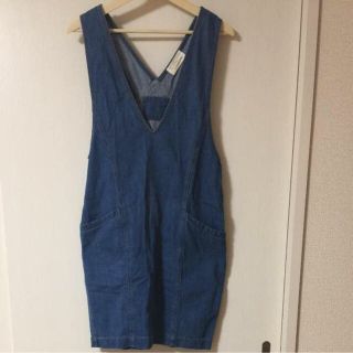 ダブルクローゼット(w closet)の＊お値下げ＊ Wcloset デニムジャンパースカート(ひざ丈ワンピース)