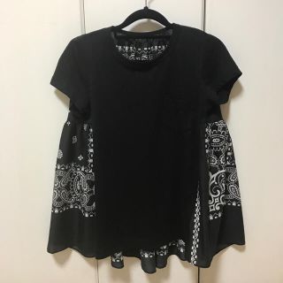 サカイ(sacai)のSacaiバンダナ柄カットソー(Tシャツ(半袖/袖なし))