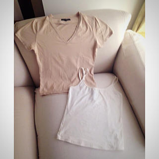 ミッシュマッシュ(MISCH MASCH)のミッシュマッシュ Tシャツ カットソー キャミソール 2枚セット(カットソー(半袖/袖なし))