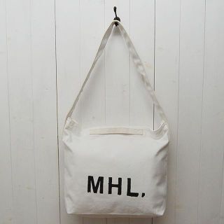 マーガレットハウエル(MARGARET HOWELL)のMHL. HEAVY CANVAS ショルダーバッグ 白(ショルダーバッグ)