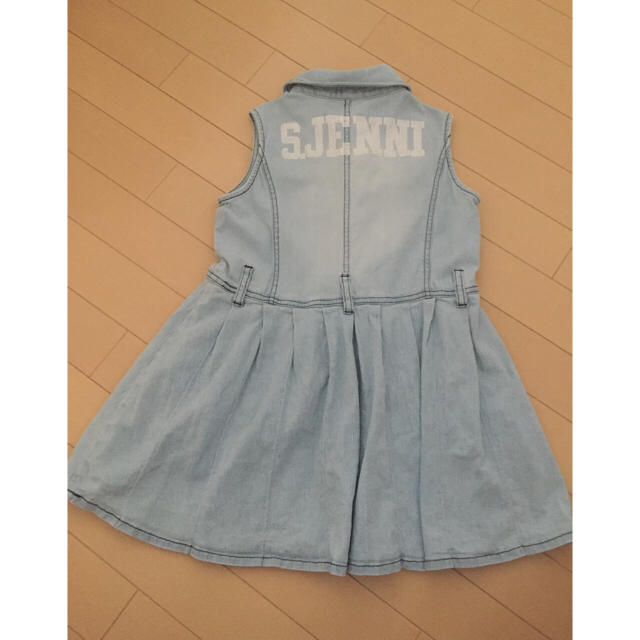 JENNI(ジェニィ)のJENNIデニムワンピース.細ベルトセット♡130～140 キッズ/ベビー/マタニティのキッズ服女の子用(90cm~)(ワンピース)の商品写真