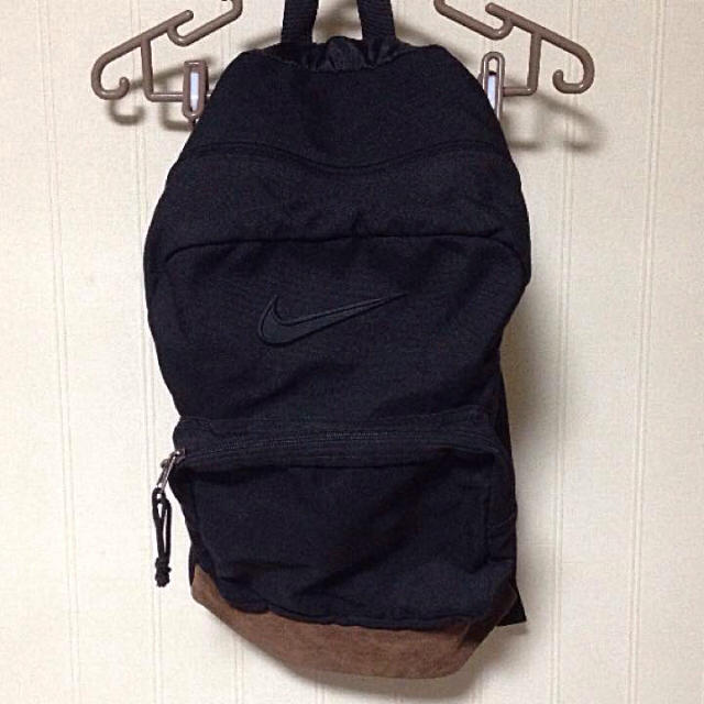 《極美品》90s Nike ナイキ リュック レザー 黒バッグ