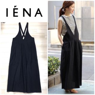 美品❣️IENA TAサテンサロペット ブラック 36