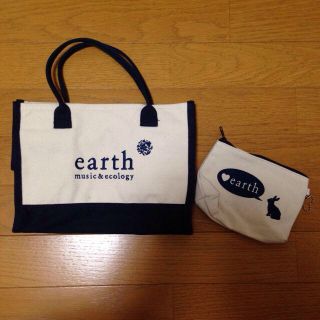 アースミュージックアンドエコロジー(earth music & ecology)のムック本付録 ミニトート&ポーチ(トートバッグ)