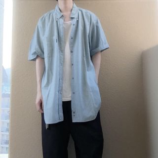 リーバイス(Levi's)の着画あり!!used ラングラー ビックサイズ シャンブレー 半袖シャツ(シャツ)