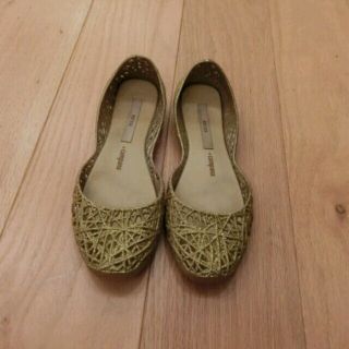 メリッサ(melissa)のたーちゃん様専用★melissa★ZIGZAG★ラバーフラットシューズ★Gold(バレエシューズ)